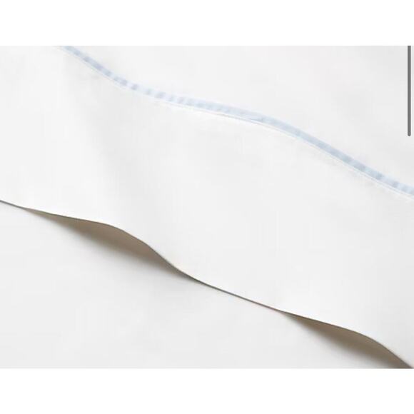 Ralph Lauren Organic Cotton Percale Palmer pale sky Full Flat Sheet - Picture 2 of 4